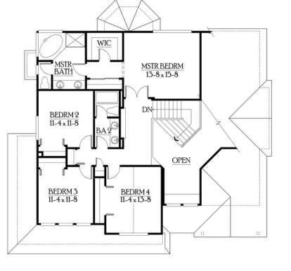 Floorplan 2 for House Plan #341-00058