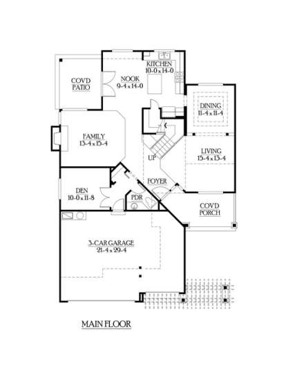 Floorplan 1 for House Plan #341-00060