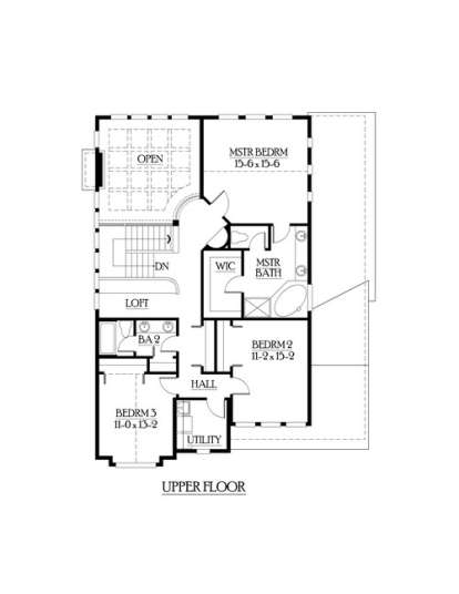 Floorplan 2 for House Plan #341-00061