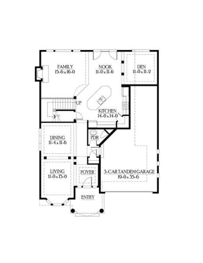 Floorplan 1 for House Plan #341-00062