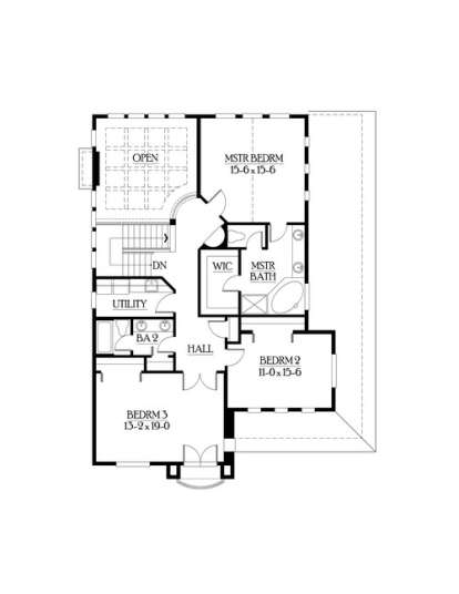 Floorplan 2 for House Plan #341-00062