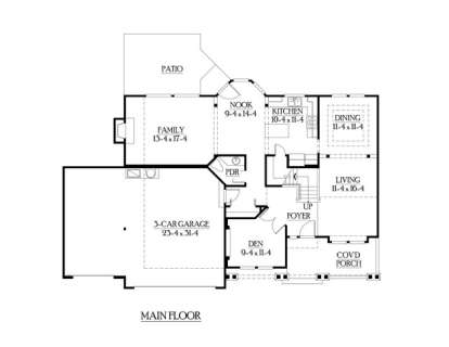 Floorplan 1 for House Plan #341-00063
