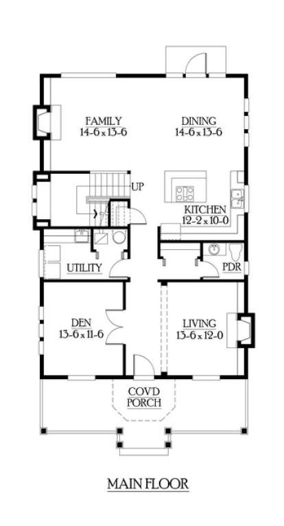 Floorplan 1 for House Plan #341-00064