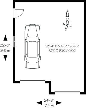 Garage Floor for House Plan #034-00161