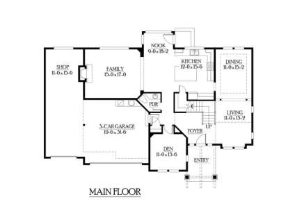 Floorplan 1 for House Plan #341-00066