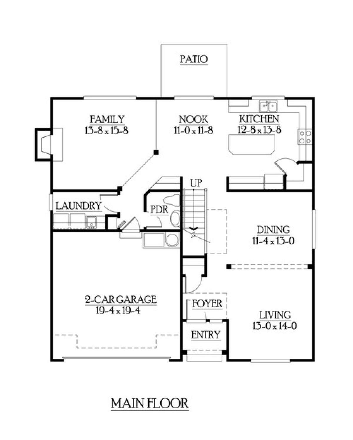 Floorplan 1 for House Plan #341-00067