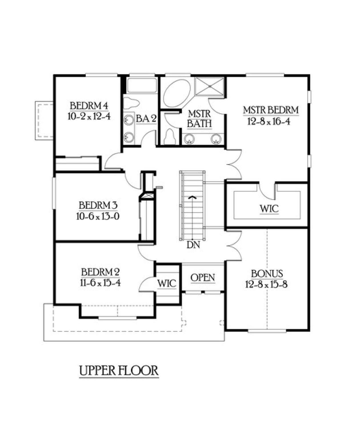 Floorplan 2 for House Plan #341-00067