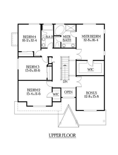 Floorplan 2 for House Plan #341-00068