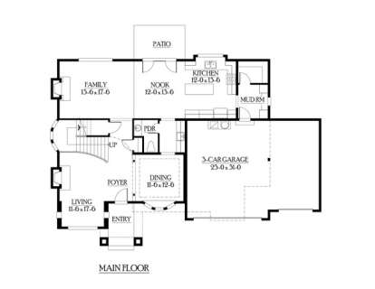 Floorplan 1 for House Plan #341-00069