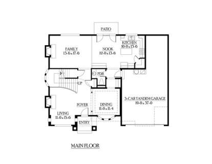Floorplan 1 for House Plan #341-00070