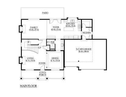 Floorplan 1 for House Plan #341-00071