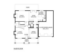 Floorplan 1 for House Plan #341-00072