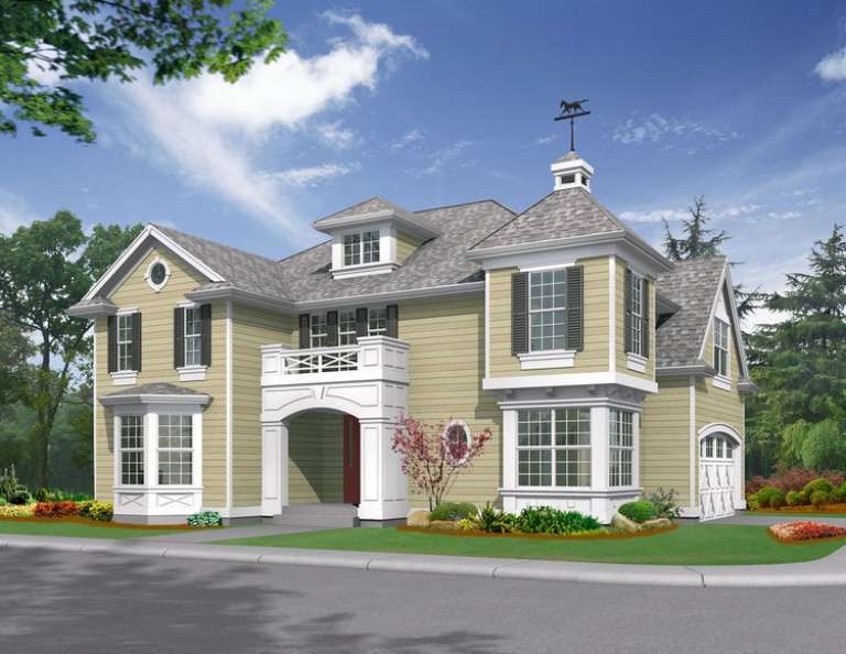 European House Plan #341-00075 Elevation Photo