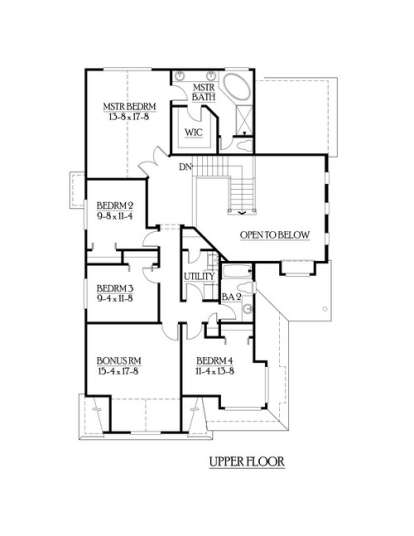 Floorplan 2 for House Plan #341-00076