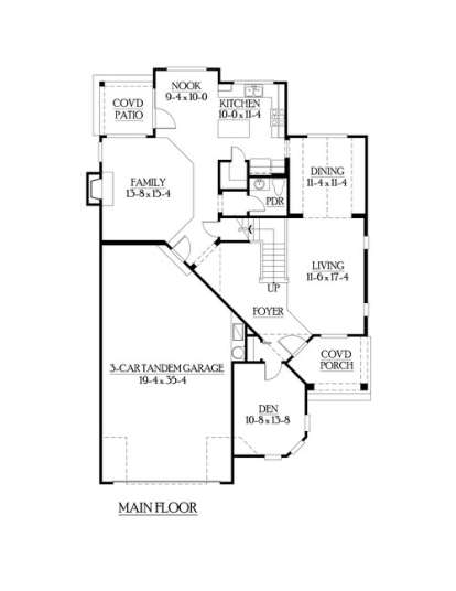 Floorplan 1 for House Plan #341-00077