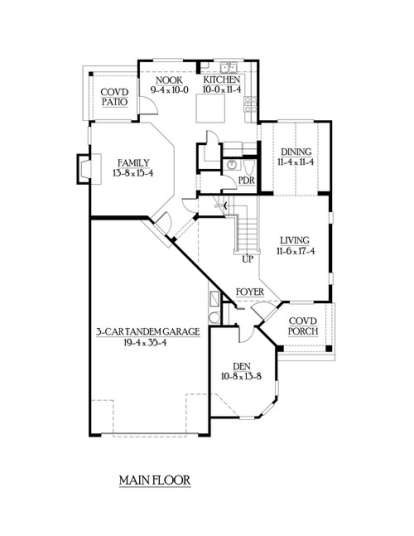 Floorplan 1 for House Plan #341-00078