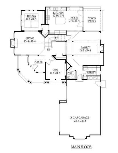Floorplan 1 for House Plan #341-00079