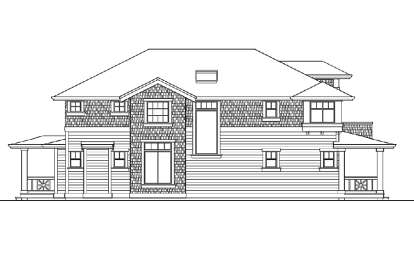 Coastal House Plan #341-00081 Elevation Photo