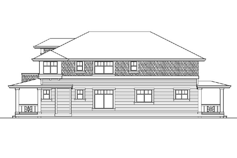 Coastal House Plan #341-00081 Elevation Photo