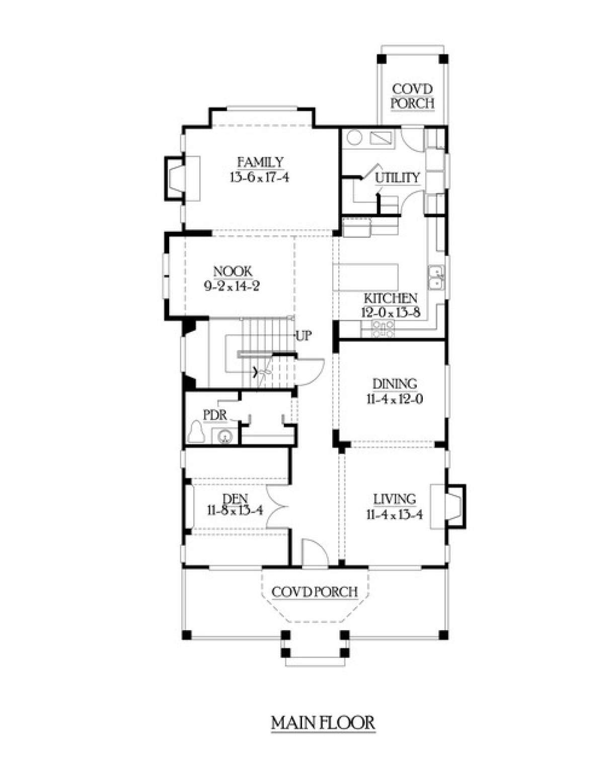 Floorplan 1 for House Plan #341-00082