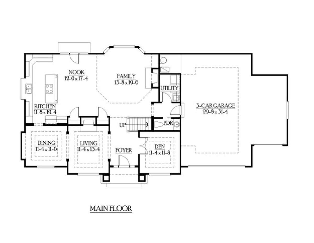 Floorplan 1 for House Plan #341-00083