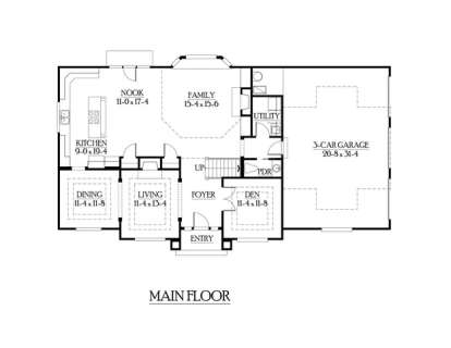 Floorplan 1 for House Plan #341-00084
