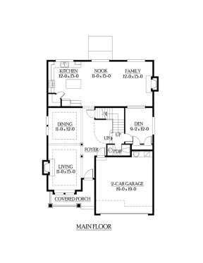 Floorplan 1 for House Plan #341-00085