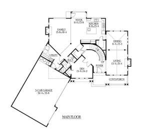 Floorplan 1 for House Plan #341-00086