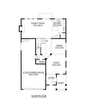 Floorplan 1 for House Plan #341-00088
