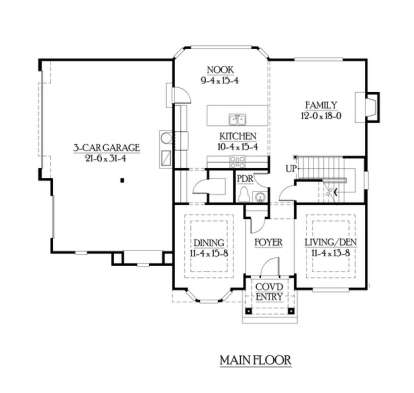 Main Floor  for House Plan #341-00090