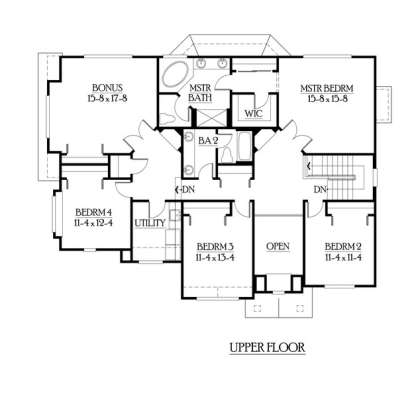 Floorplan 2 for House Plan #341-00090