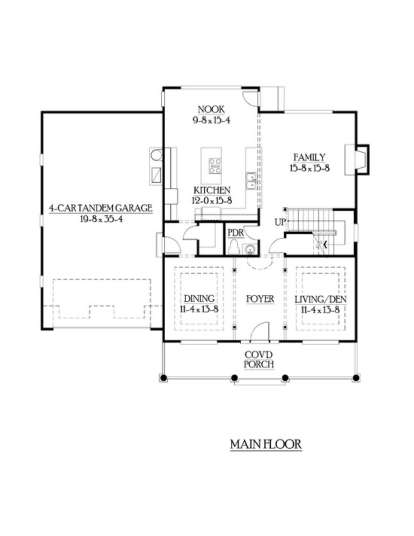 Floorplan 1 for House Plan #341-00092