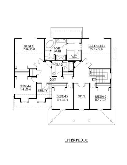 Floorplan 2 for House Plan #341-00092