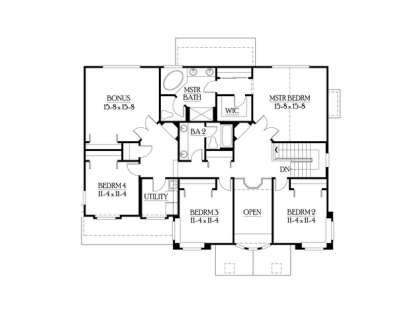 Upper for House Plan #341-00093