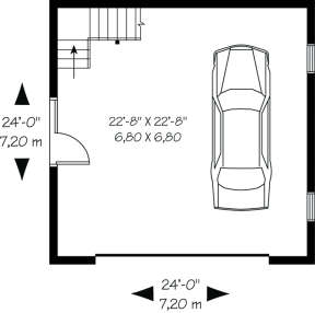 Garage Floor for House Plan #034-00164