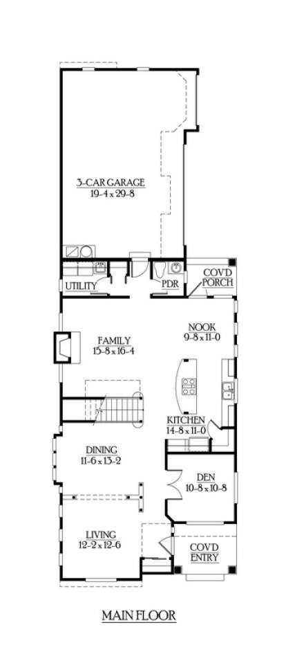 Floorplan 1 for House Plan #341-00096