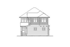 Narrow Lot House Plan #341-00097 Elevation Photo