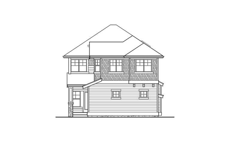 Narrow Lot House Plan #341-00097 Elevation Photo