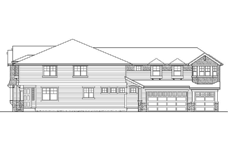 Narrow Lot House Plan #341-00097 Elevation Photo