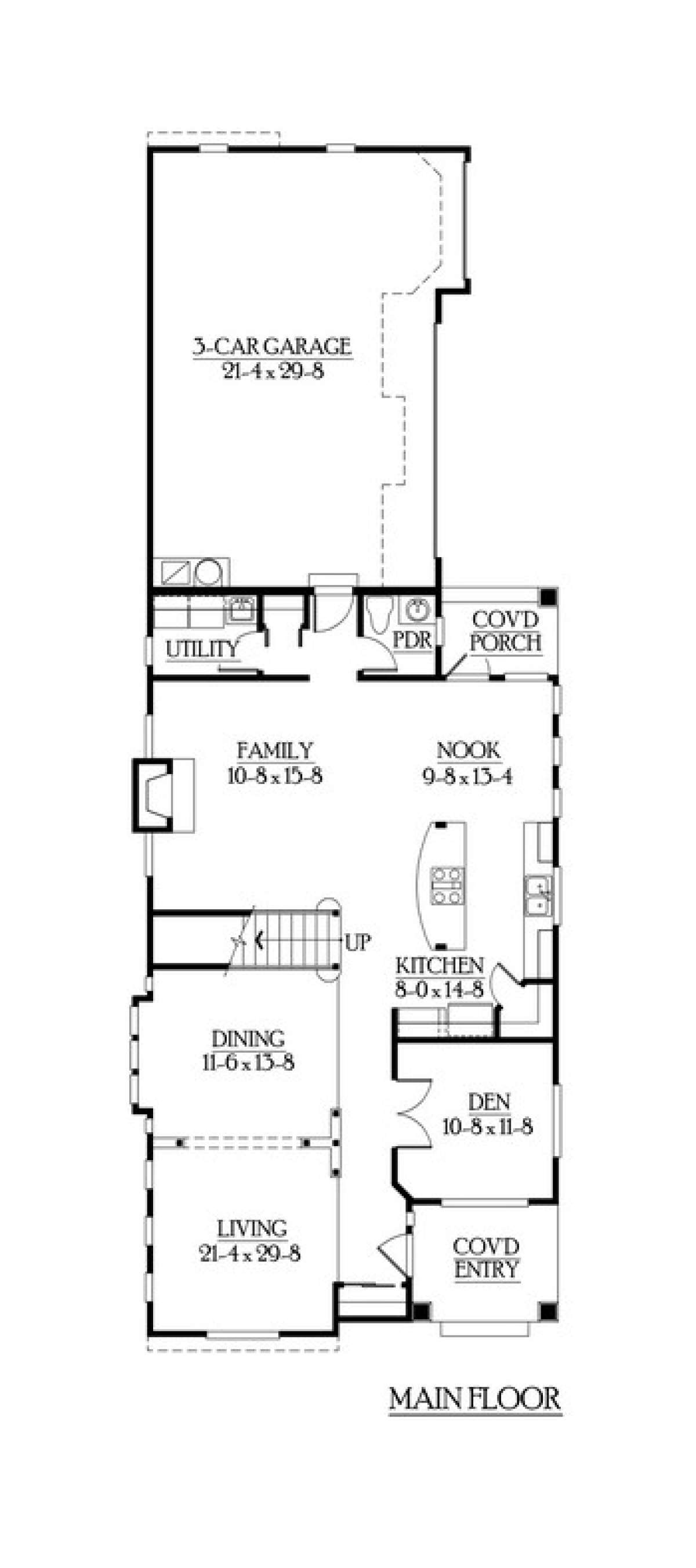 Floorplan 1 for House Plan #341-00097