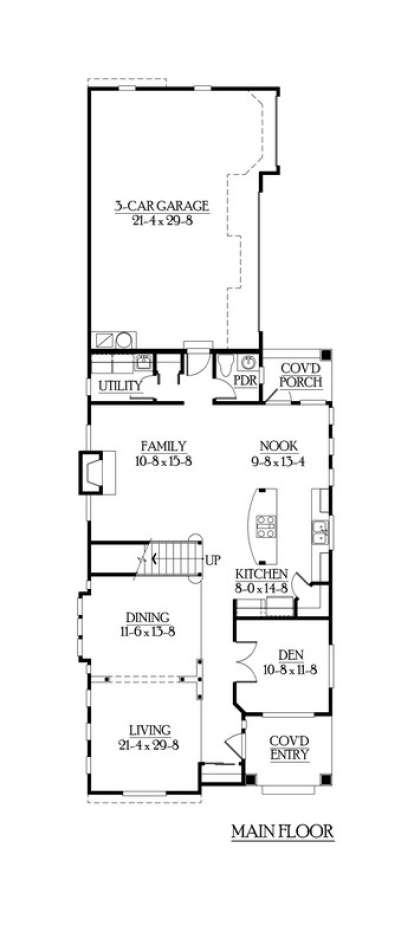 Floorplan 1 for House Plan #341-00097