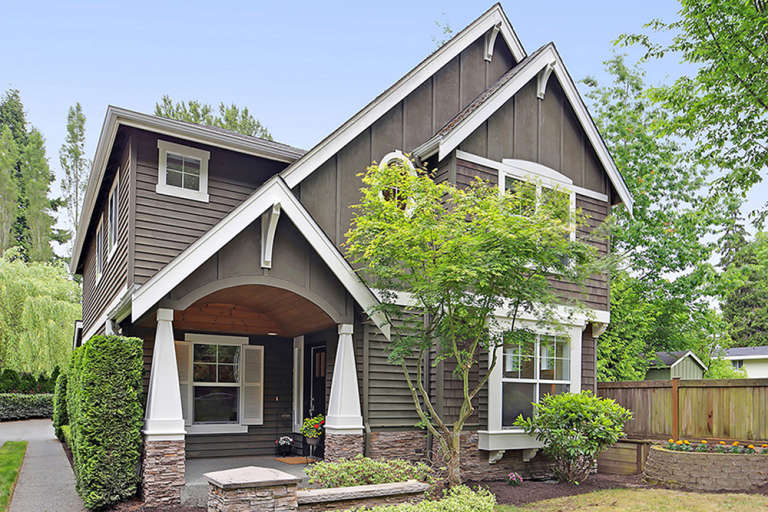 Narrow Lot House Plan #341-00098 Elevation Photo