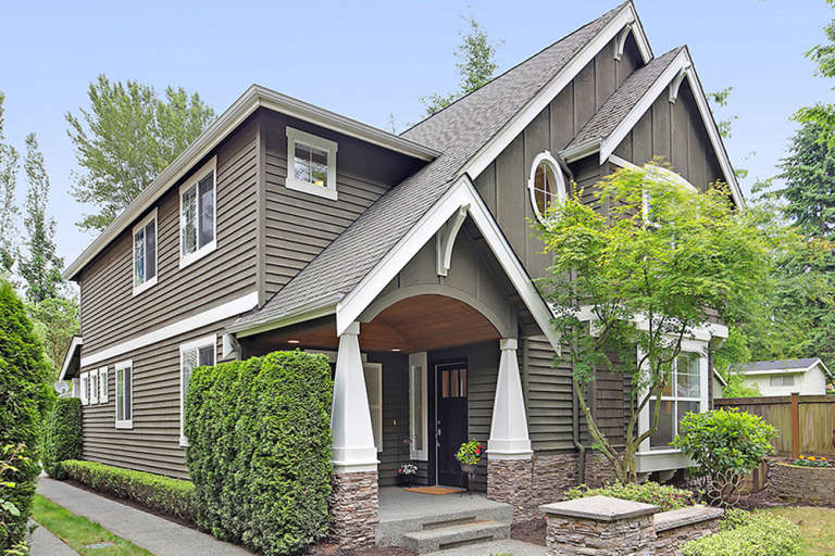 Narrow Lot House Plan #341-00098 Elevation Photo