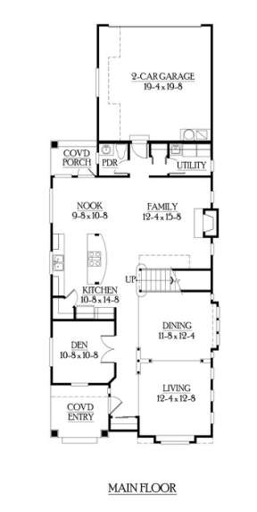 Floorplan 1 for House Plan #341-00098