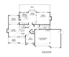 Floorplan 1 for House Plan #341-00099