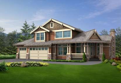 Craftsman House Plan #341-00100 Elevation Photo