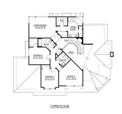 Floorplan 2 for House Plan #341-00100