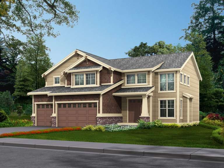 Craftsman House Plan #341-00103 Elevation Photo