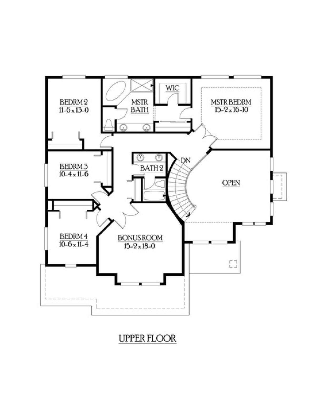 Floorplan 2 for House Plan #341-00103