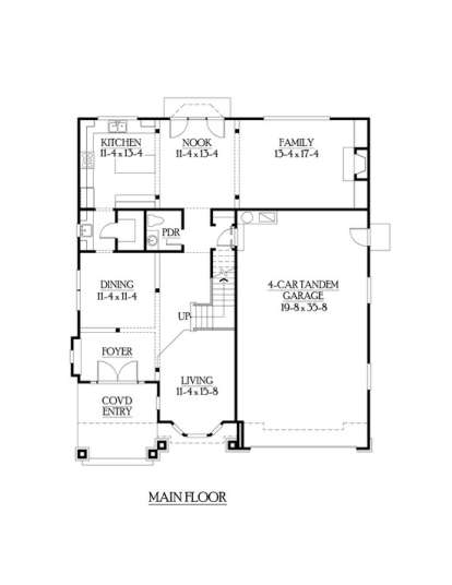 Floorplan 1 for House Plan #341-00104